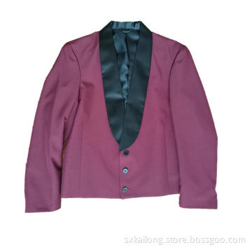 Men's working suits blazer with satin